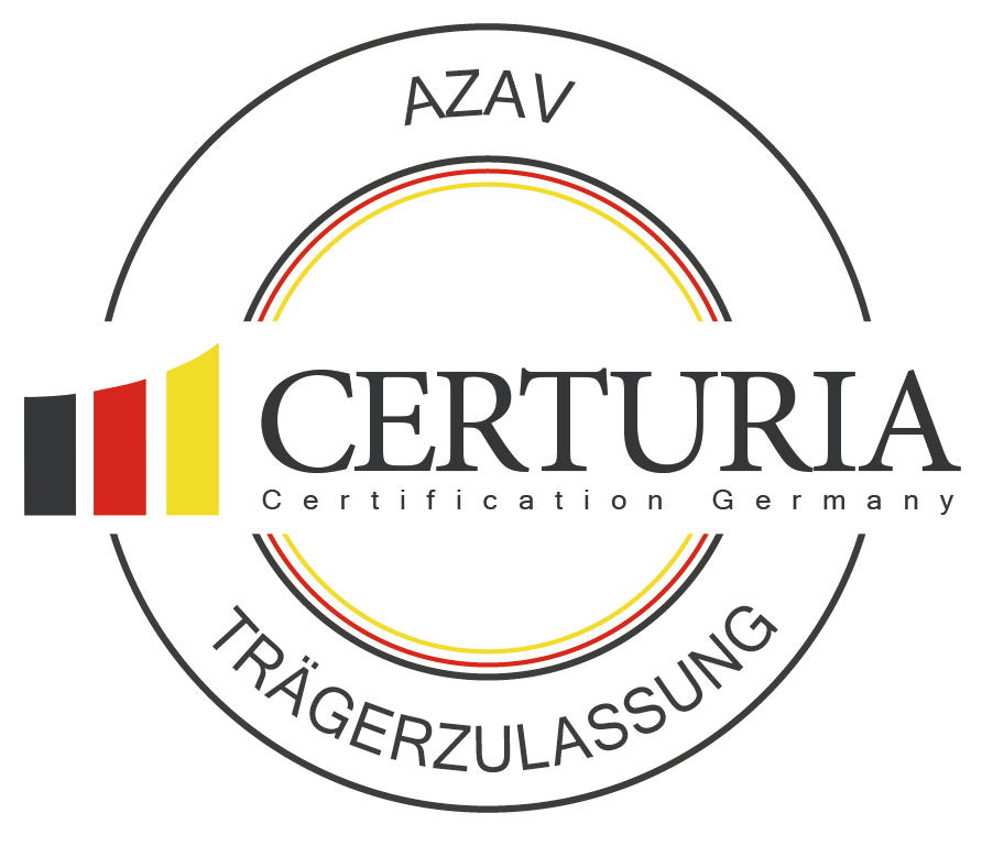 Wir sind AZAV zertifiziert und für die Erwachsenenausbildung qualifiziert!